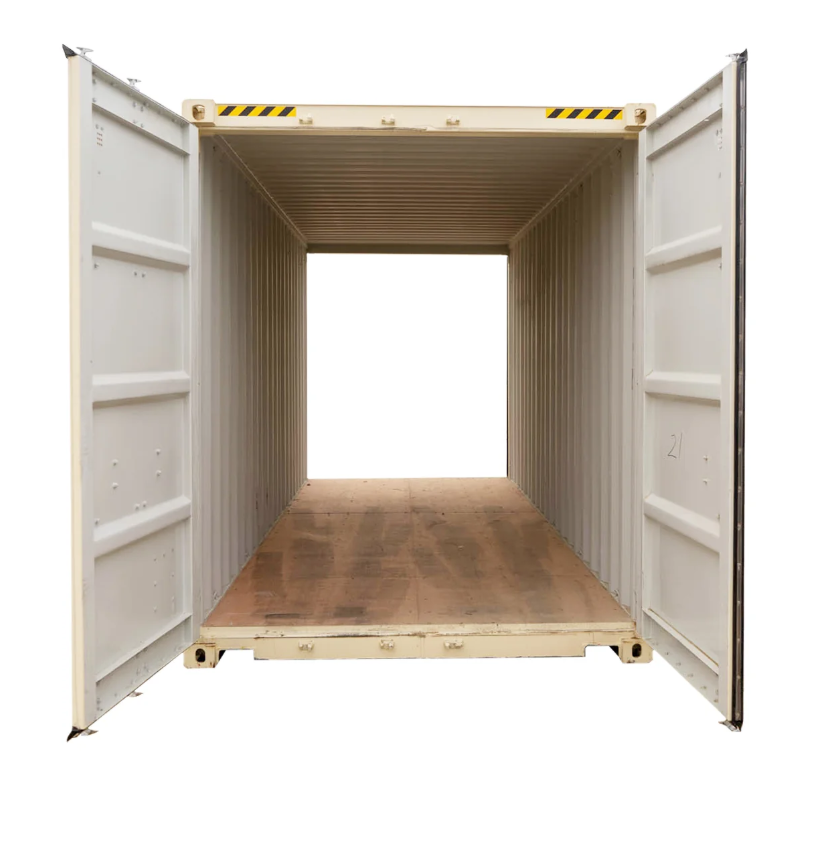 20 Fuß High Cube Durchladecontainer, One-Way, Seitenansicht 20 Fuß High Cube Durchladecontainer, One-Way, Seitenansicht, EMC Containerhandel GmbH, Duisburg