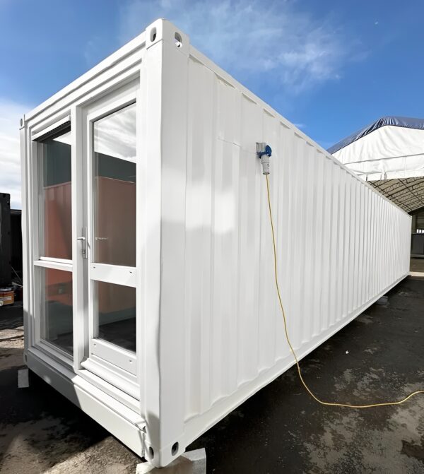 40 Fuß Bürocontainer, Großraumbüro, Seitenansicht 40 Fuß Bürocontainer, Großraumbüro, Seitenansicht, EMC Containerhandel GmbH, Duisburg