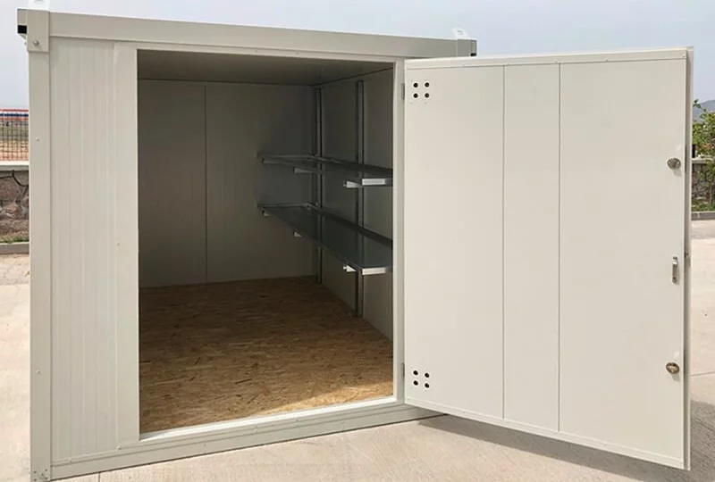 Gedämmter Flat-Pack-Container 3 × 2 m, Außenansicht Gedämmter Flat-Pack-Container 3 × 2 m, Außenansicht, EMC Containerhandel GmbH, Duisburg