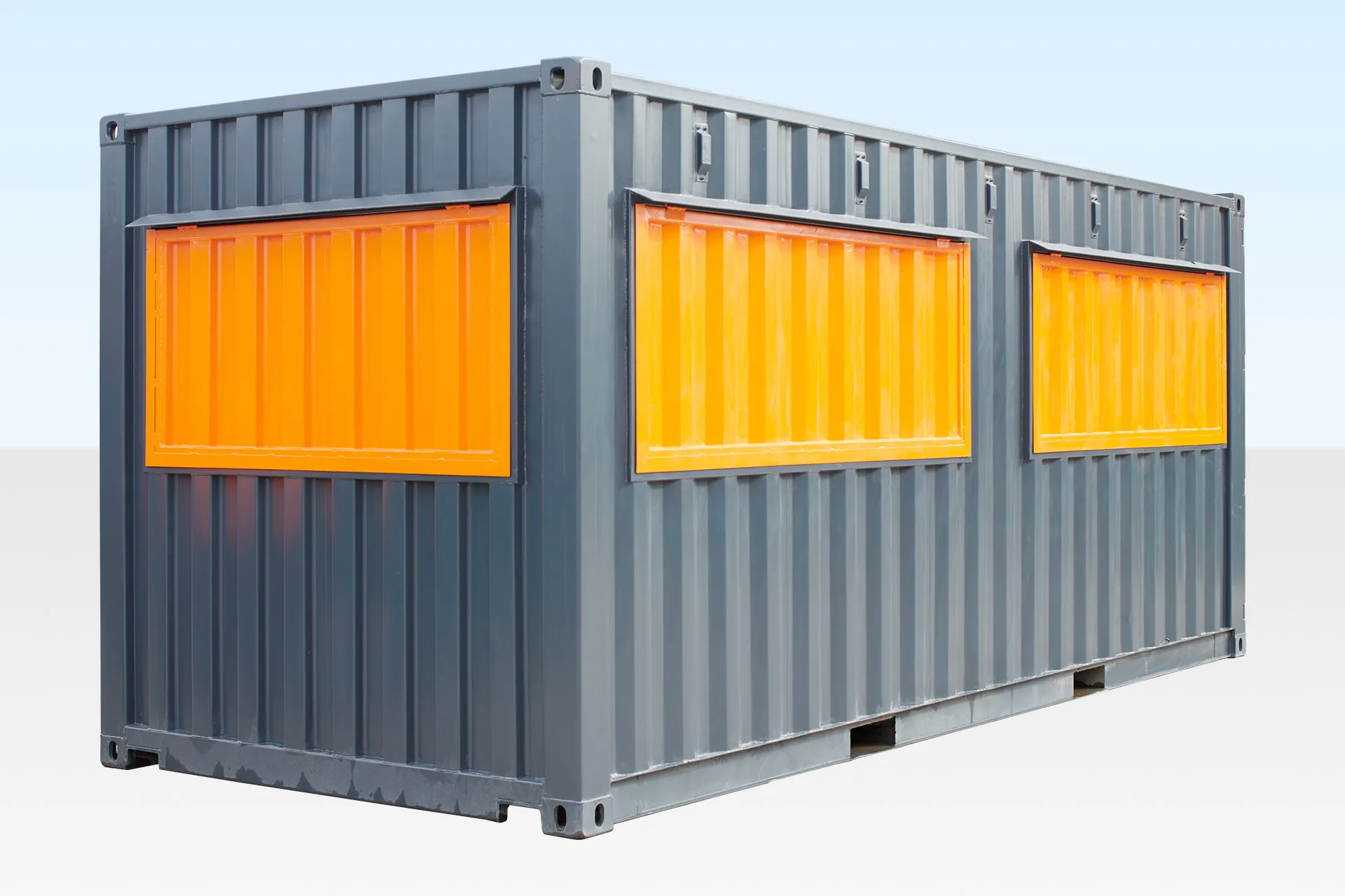 20 Fuß Verkaufscontainer, Café und Kiosk, Türansicht 20 Fuß Verkaufscontainer, Café und Kiosk, Türansicht, EMC Containerhandel GmbH, Duisburg
