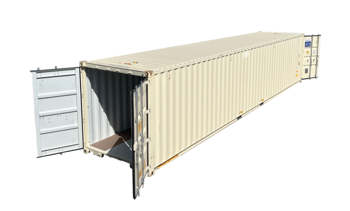 40 Fuß High Cube Durchladecontainer, One-Way, Türansicht 40 Fuß High Cube Durchladecontainer, One-Way, Türansicht, EMC Containerhandel GmbH, Duisburg